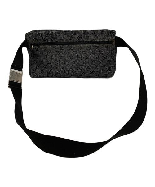 GUCCI（グッチ）GUCCI (グッチ) GGキャンバスウエストポーチ ブラックの古着・服飾アイテム