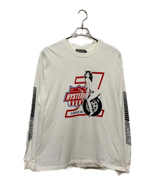 Hysteric Glamour（ヒステリックグラマー）Hysteric Glamour (ヒステリックグラマー) ロングスリーブカットソー ホワイト サイズ:Lの古着・服飾アイテム