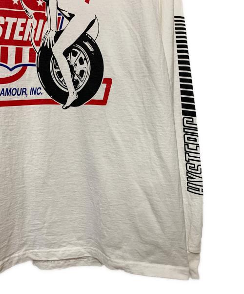 Hysteric Glamour（ヒステリックグラマー）Hysteric Glamour (ヒステリックグラマー) ロングスリーブカットソー ホワイト サイズ:Lの古着・服飾アイテム