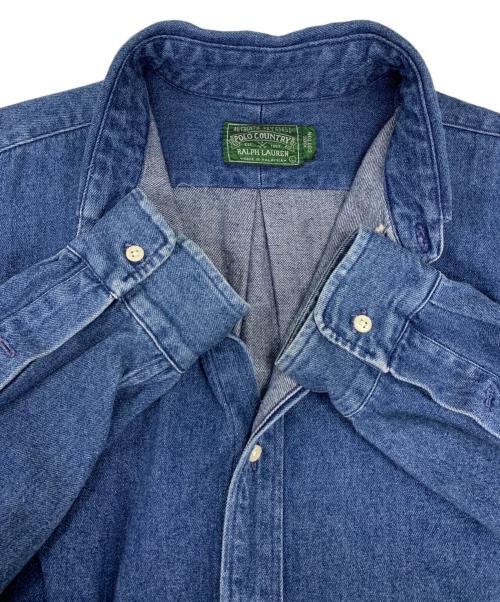 POLO COUNTRY（ポロカントリー）POLO COUNTRY (ポロカントリー) RALPH LAUREN (ラルフローレン) デニムシャツ インディゴ サイズ:Lの古着・服飾アイテム