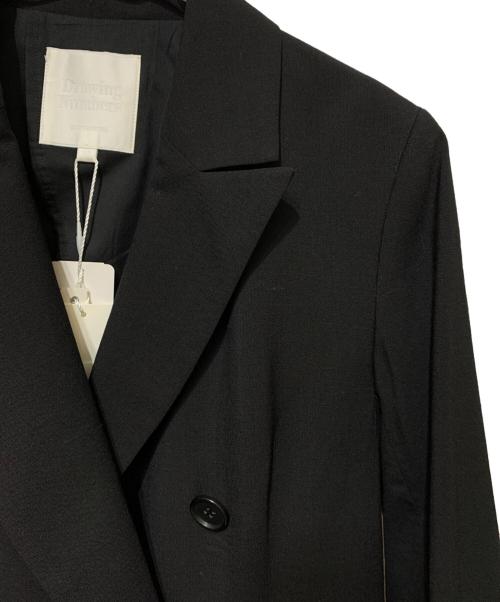 Drawing Numbers（ドローイングナンバーズ）Drawing Numbers (ドローイングナンバーズ) トロピカルピークドラペルジャケットハーフライニング ブラック サイズ:38 未使用品の古着・服飾アイテム