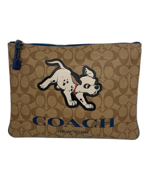 COACH（コーチ）COACH (コーチ) Disney (ディズニー) Disneyコラボクラッチバッグ ブラウンの古着・服飾アイテム