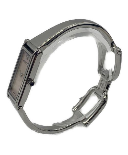 GUCCI（グッチ）GUCCI (グッチ) スクエアフェイス腕時計 ピンクの古着・服飾アイテム