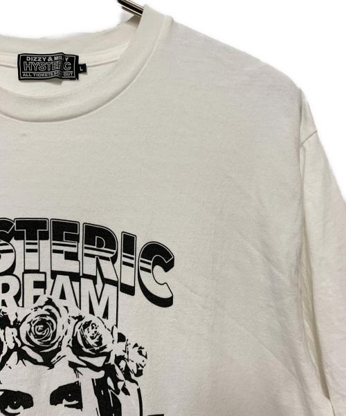 Hysteric Glamour（ヒステリックグラマー）Hysteric Glamour (ヒステリックグラマー) ガール ウーマン ロゴ Tシャツ ホワイト サイズ:Lの古着・服飾アイテム
