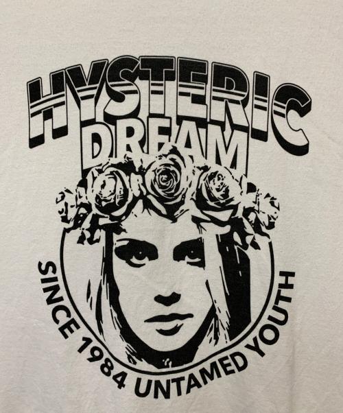 Hysteric Glamour（ヒステリックグラマー）Hysteric Glamour (ヒステリックグラマー) ガール ウーマン ロゴ Tシャツ ホワイト サイズ:Lの古着・服飾アイテム