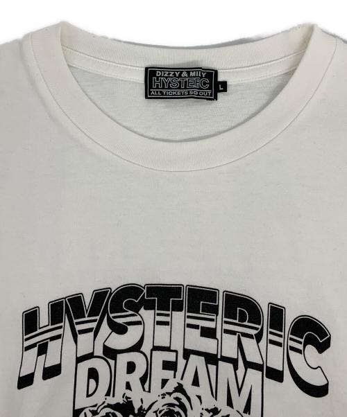 Hysteric Glamour（ヒステリックグラマー）Hysteric Glamour (ヒステリックグラマー) ガール ウーマン ロゴ Tシャツ ホワイト サイズ:Lの古着・服飾アイテム