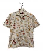 BURBERRY BLACK LABELバーバリーブラックレーベル）の古着「アロハシャツ」｜ホワイト