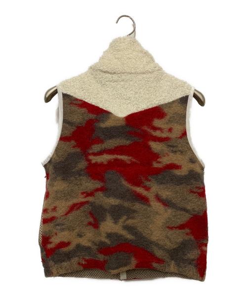 THE NORTHFACE PURPLELABEL（ザ・ノースフェイス パープルレーベル）THE NORTHFACE PURPLELABEL (ザ・ノースフェイス パープルレーベル) マウンテンフリースベスト ホワイト×ブラウン サイズ:Mの古着・服飾アイテム