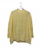 GALLEGO DESPORTESギャレゴデスポート）の古着「バンドカラーシャツ」｜イエロー