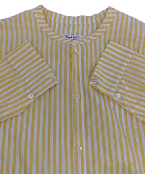 GALLEGO DESPORTES（ギャレゴデスポート）GALLEGO DESPORTES (ギャレゴデスポート) バンドカラーシャツ イエロー サイズ:Mの古着・服飾アイテム