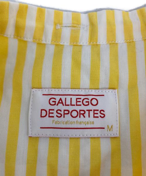 GALLEGO DESPORTES（ギャレゴデスポート）GALLEGO DESPORTES (ギャレゴデスポート) バンドカラーシャツ イエロー サイズ:Mの古着・服飾アイテム