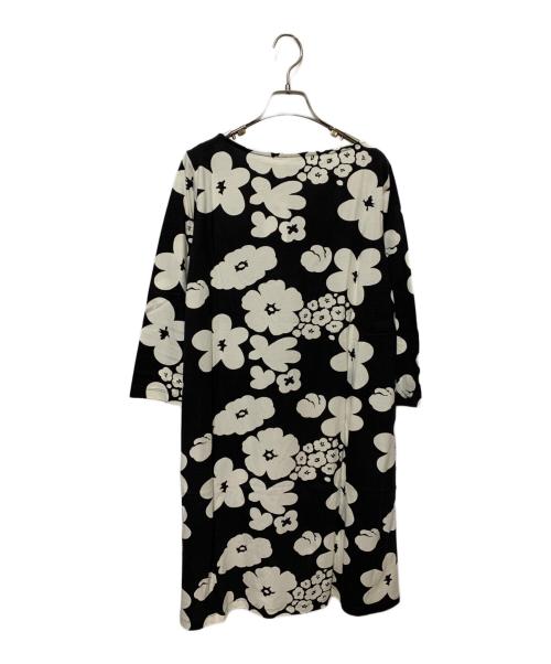 marimekko（マリメッコ）marimekko (マリメッコ) ケヴァッタルコート ワンピース ホワイト×ブラック サイズ:S 未使用品の古着・服飾アイテム