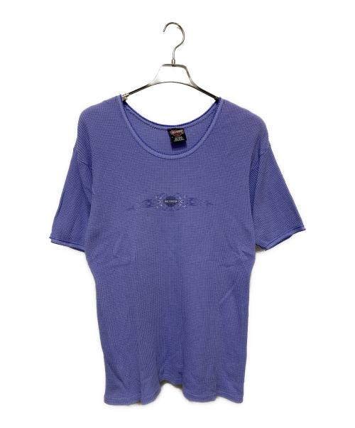 HARLEY-DAVIDSON（ハーレーダビッドソン）HARLEY-DAVIDSON (ハーレーダビッドソン) ワッフルカットソー ブルー サイズ:XLの古着・服飾アイテム