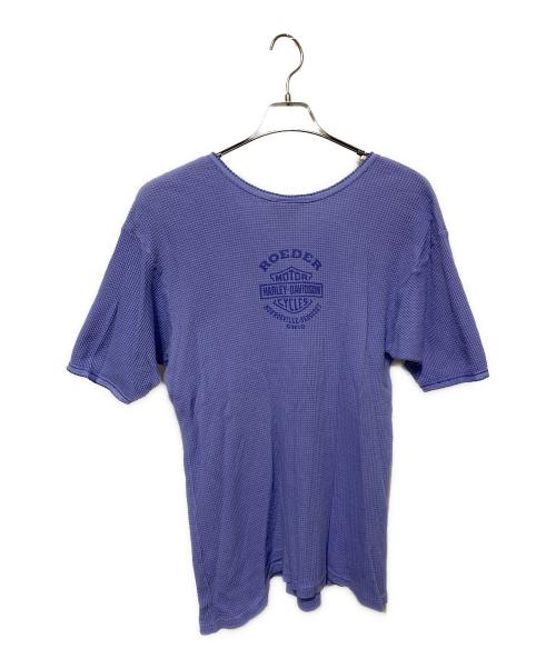 HARLEY-DAVIDSON（ハーレーダビッドソン）HARLEY-DAVIDSON (ハーレーダビッドソン) ワッフルカットソー ブルー サイズ:XLの古着・服飾アイテム