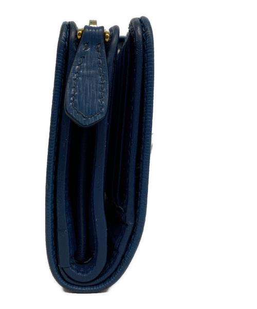 PRADA（プラダ）PRADA (プラダ) ヴィッテロ ムーヴ 2つ折り財布 ブルーの古着・服飾アイテム