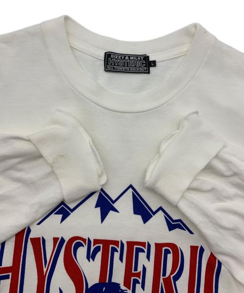 Hysteric Glamour（ヒステリックグラマー）Hysteric Glamour (ヒステリックグラマー) TWIN ＰＥＡＫＳ ロングＴシャツ ホワイト サイズ:Lの古着・服飾アイテム