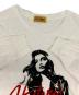 中古・古着 Hysteric Glamour (ヒステリックグラマー) LEATHER WOMAN オーバーサイズTシャツ ホワイト×ブラック サイズ:FREE：6000円