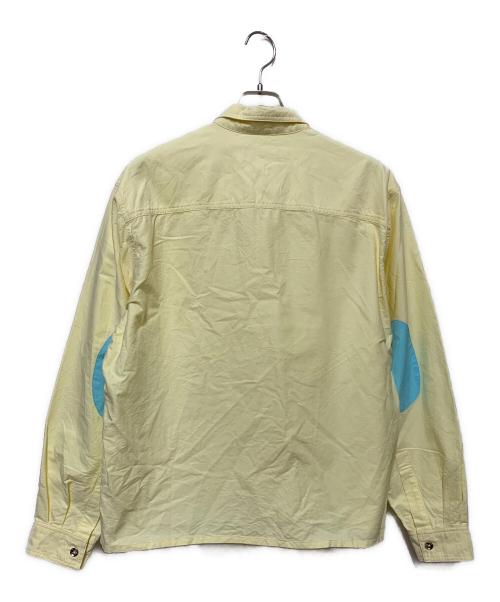 WIND AND SEA（ウィンダンシー）WIND AND SEA (ウィンダンシー) エルボーパッチ長袖シャツ イエロー×ブルー サイズ:Lの古着・服飾アイテム