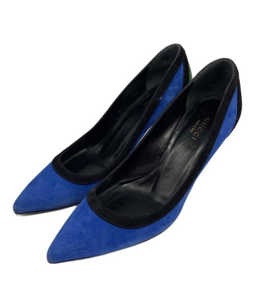 GUCCI（グッチ）GUCCI (グッチ) ハイヒールパンプス ブルー×グリーン サイズ:36 1/2の古着・服飾アイテム