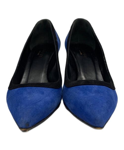 GUCCI（グッチ）GUCCI (グッチ) ハイヒールパンプス ブルー×グリーン サイズ:36 1/2の古着・服飾アイテム