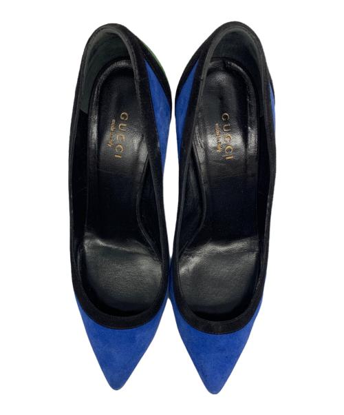 GUCCI（グッチ）GUCCI (グッチ) ハイヒールパンプス ブルー×グリーン サイズ:36 1/2の古着・服飾アイテム