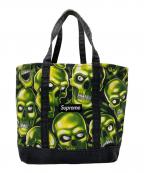 SUPREMEシュプリーム）の古着「Skull Pile Denim Tote 18SS」｜ブラック×グリーン