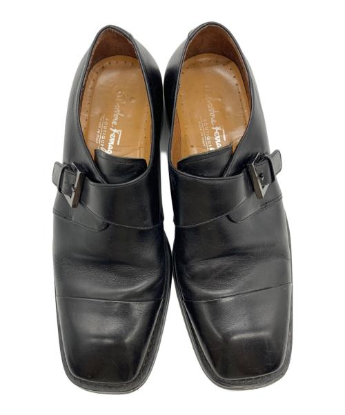 Salvatore Ferragamo（サルヴァトーレ フェラガモ）Salvatore Ferragamo (サルヴァトーレ フェラガモ) スクエアシューズ ブラック サイズ:41の古着・服飾アイテム