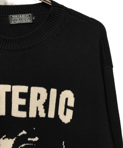 Hysteric Glamour（ヒステリックグラマー）Hysteric Glamour (ヒステリックグラマー) ヒスガール ニット ブラック サイズ:Lの古着・服飾アイテム