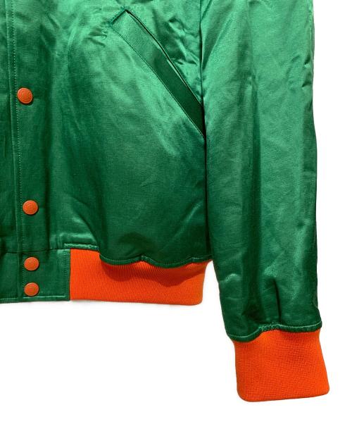 Hysteric Glamour（ヒステリックグラマー）Hysteric Glamour (ヒステリックグラマー) HYSTERIC DUST STADIUM JUMPER グリーン×オレンジ サイズ:XLの古着・服飾アイテム