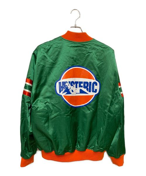 Hysteric Glamour（ヒステリックグラマー）Hysteric Glamour (ヒステリックグラマー) HYSTERIC DUST STADIUM JUMPER グリーン×オレンジ サイズ:XLの古着・服飾アイテム