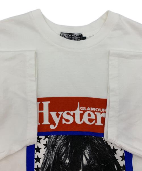 Hysteric Glamour（ヒステリックグラマー）Hysteric Glamour (ヒステリックグラマー) HG MUSIC MAGAZINE Tシャツ ホワイト サイズ:Lの古着・服飾アイテム