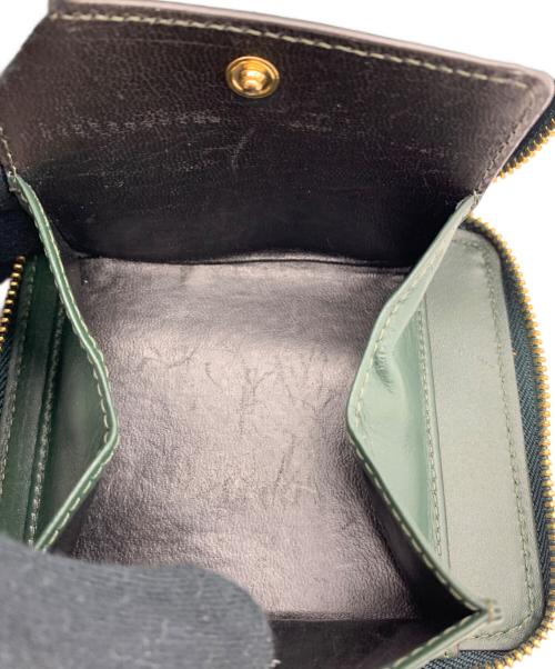 COMME des GARCONS（コムデギャルソン）COMME des GARCONS (コムデギャルソン) CLASSIC PLAIN2つ折り財布 グリーンの古着・服飾アイテム