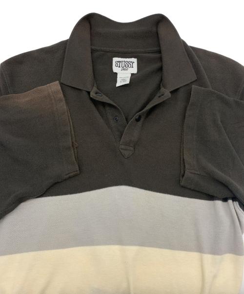 stussy（ステューシー）stussy (ステューシー) ポロシャツ ブラウン サイズ:Lの古着・服飾アイテム