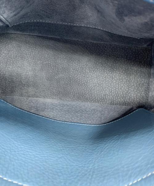 HIROFU（ヒロフ）HIROFU (ヒロフ) ミニレザートートバッグ スカイブルーの古着・服飾アイテム