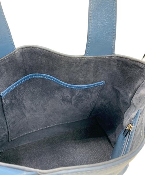 HIROFU（ヒロフ）HIROFU (ヒロフ) ミニレザートートバッグ スカイブルーの古着・服飾アイテム