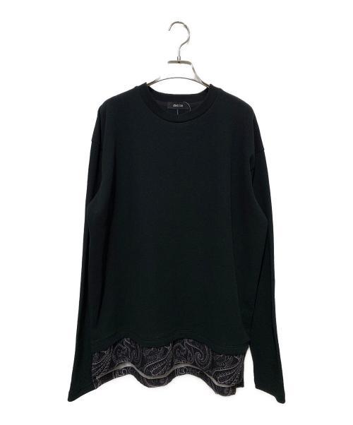 ZUCCA（ズッカ）ZUCCA (ズッカ) ペイズリードッキングスウェット ブラック サイズ:M 未使用品の古着・服飾アイテム