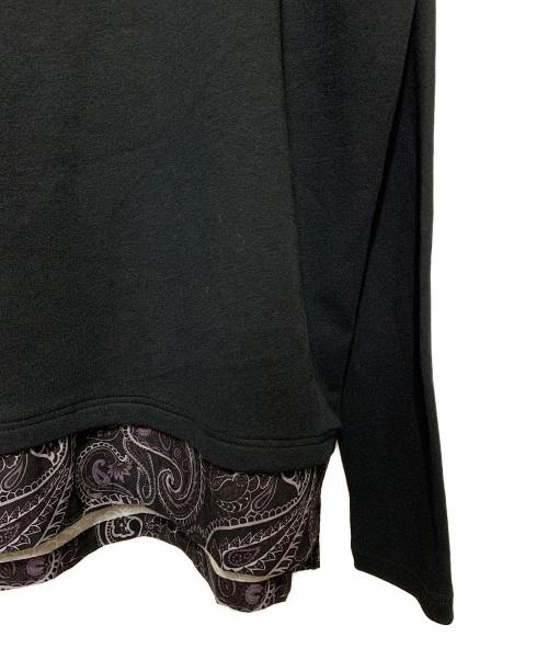 ZUCCA（ズッカ）ZUCCA (ズッカ) ペイズリードッキングスウェット ブラック サイズ:M 未使用品の古着・服飾アイテム