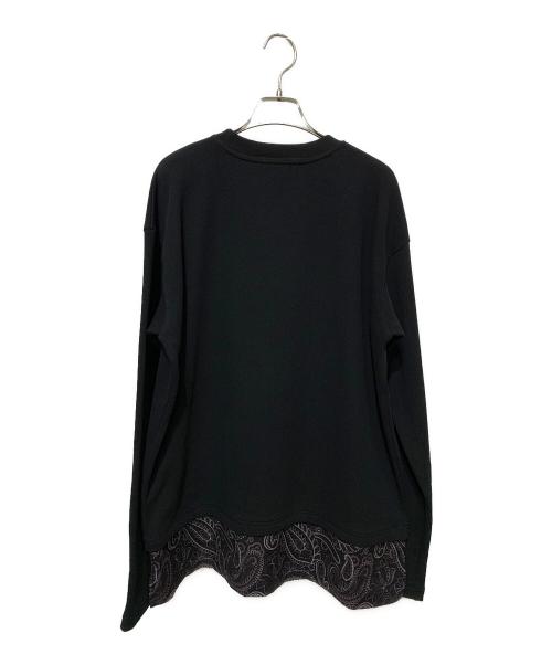 ZUCCA（ズッカ）ZUCCA (ズッカ) ペイズリードッキングスウェット ブラック サイズ:M 未使用品の古着・服飾アイテム