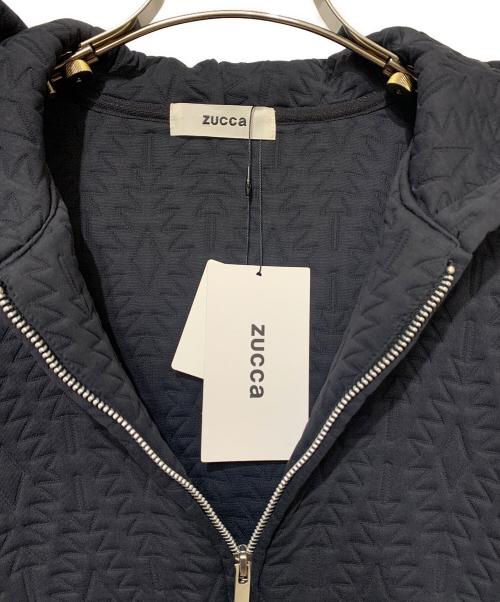 ZUCCA（ズッカ）ZUCCA (ズッカ) キルトジャガードジップパーカー ブラック サイズ:M 未使用品の古着・服飾アイテム