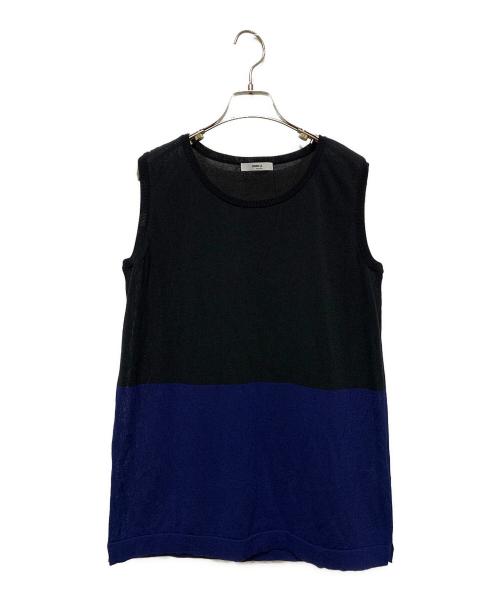 comme ca（コムサ）comme ca (コムサ) レイヤードニット ネイビー×ブラック サイズ:F 未使用品の古着・服飾アイテム