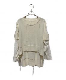 Y's（ワイズ）の古着「ドッキングニット」｜アイボリー