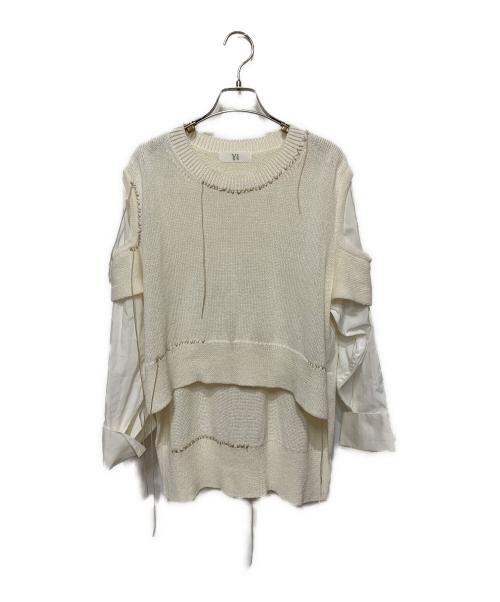 Y's（ワイズ）Y's (ワイズ) ドッキングニット アイボリー サイズ:2の古着・服飾アイテム