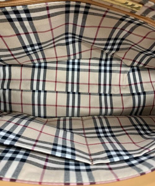 BURBERRY（バーバリー）BURBERRY (バーバリー) 横長トートバッグ ベージュの古着・服飾アイテム