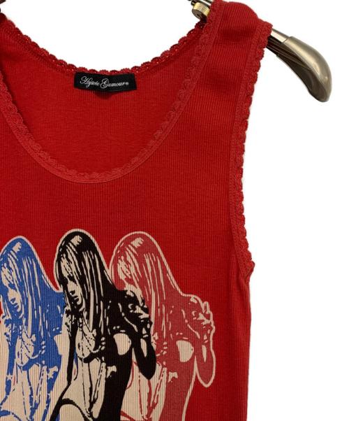 Hysteric Glamour（ヒステリックグラマー）Hysteric Glamour (ヒステリックグラマー) DONT LOOK BACKタンクトップ レッド サイズ:FREEの古着・服飾アイテム