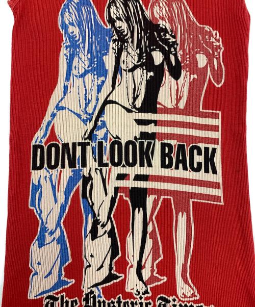 Hysteric Glamour（ヒステリックグラマー）Hysteric Glamour (ヒステリックグラマー) DONT LOOK BACKタンクトップ レッド サイズ:FREEの古着・服飾アイテム