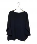 UNTITLEDアンタイトル）の古着「リラクミストモモンガブラウス」｜ネイビー