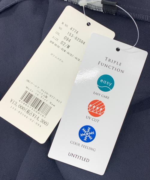 UNTITLED（アンタイトル）UNTITLED (アンタイトル) リラクミストモモンガブラウス ネイビー サイズ:02 未使用品の古着・服飾アイテム