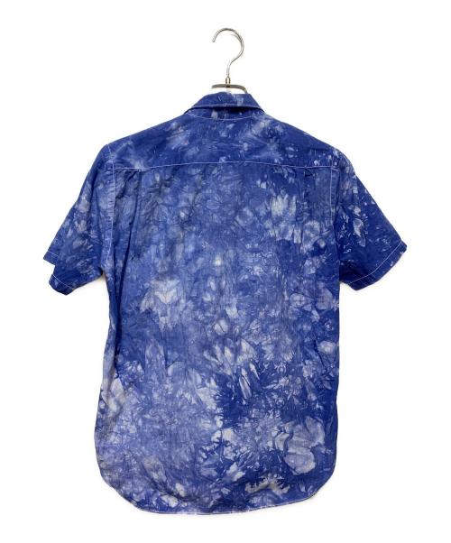 COMME des GARCONS HOMME（コムデギャルソン オム）COMME des GARCONS HOMME (コムデギャルソン オム) オーバーダイ ムラ染め 切替半袖シャツ ブルー サイズ:XSの古着・服飾アイテム