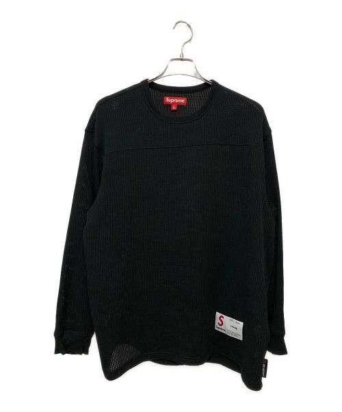 SUPREME（シュプリーム）Supreme (シュプリーム) Polartec Mesh L/S Football Top ブラック サイズ:Lの古着・服飾アイテム