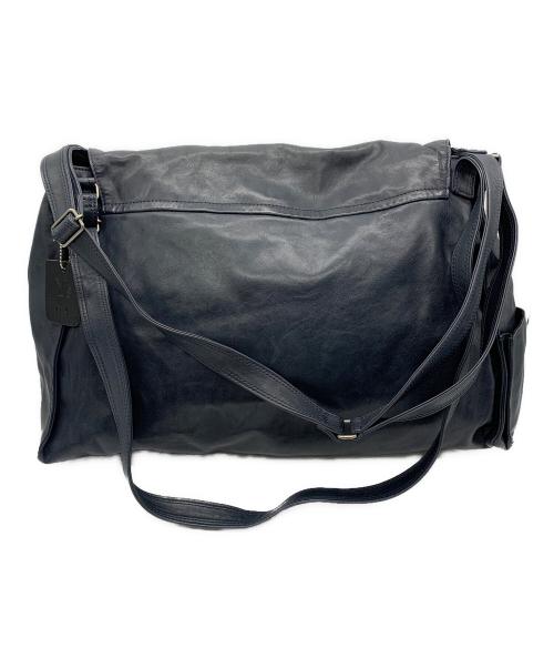 Y's（ワイズ）Y's (ワイズ) レザーショルダーバッグ ブルーの古着・服飾アイテム